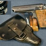 SOLD SECRET MENU ....... IMPORTANT SS ISSUE WALTHER PPK…….VERY EARLY TYPE 2 MUZZLE NUMBERED……..THEUERMANN DROPPING HOLSTER…MATCHING MAG......IN BOOK!!!