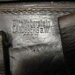 H-36 1942 Otto Koberstein made Black hardshell Luger Holster Rare 1942 non coded maker named