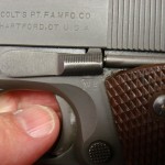 SOLD US WW2 COLT 1911A1 US ARMY PISTOL JULY 1942 PRODUCTION....WB CARTOUCHED... MATCHING SLIDE....98%+