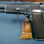 SOLD 1935 FN HI POWER PISTOL.....PRE WAR BELGIUM ARMY ISSUED TANGENT SIGHT......THE ORIGINAL HI POWER!
