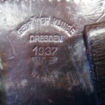 H-80 1937 Gebruder Klinge made red Cordovan Hardshell German Army Luger Holster.... nice!