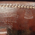 SOLD - H-82 1936 Voegels made red Cordovan Hardshell German Army Luger Holster.... Minty!