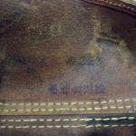 SOLD H110 Japanese WW2  Very Early Leather Holster for the Type 94 Nambu Pistol Unusual markings