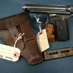 SOLD GERMAN WW1 RARE 1913 SAUER PISTOL...FULL RIG.....RARE DRAGOON UNIT MARKED