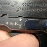 SOLD VERY RARE BRITISH MILITARY COLT 1911PISTOL..... .455 WEBLEY....... RAF MARKED...ROYAL AIR FORCE PISTOL WW1 & WW2