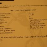 Sold US ARMY COLT SERVICE MODEL CONVERSION KIT .22-.45