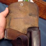 SOLD NAZI FIXED SIGHT FN HI POWER RIG......RARE FELD POLIZEI MARKED HOLSTER....FULL RIG