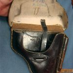 H-136 Rare DLWP 1940 Black Hardshell Holster for the Nazi Czech 39t /cz38 Pistol