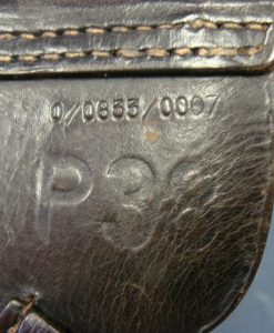 H-137 Rare Late War Rb numbered P.38 Softshell Holster