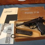 SOLD 1967 WALTHER PISTOLE P.38.....COMMERCIAL HIGH POLISH....NON IMPORT MARKED.......IN ORIGINAL BOX
