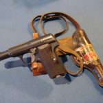 SOLD ASTRA 300 WAFFENAMTED .380 CRISP WITH SHOULDER HOLSTER