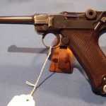 SOLD MAUSER 1940 LUGER RARE RED GRIPS MINT CRISP MATCHING MAG