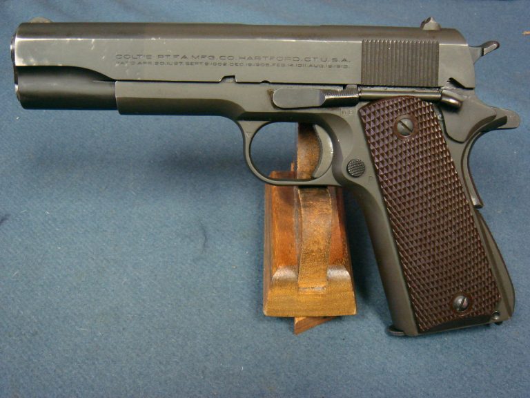 SOLD US WW2 COLT 1911A1 COMMERCIAL / MILITARY....1942 VERY EARLY WITH ...