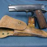 SOLD COLT 1911 FEB 1918 BRUSHED BLUE SHARP PISTOL WITH HOLSTER......STRAIGHT OUT OF THE CUPBOARD!