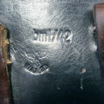 H-157 bml/42 Coded Black Leather Luger holster Nice!