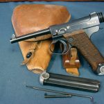 SOLD JAPANESE TYPE 14 NAMBU.... NOV, 1943 EARLY 2ND SERIES #406......2 MATCHING MAG FULL RIG......MINT!