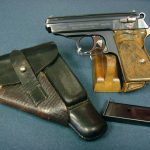 Sold - ULTRA RARE WALTHER PPK PISTOL......380/9mmK CALIBER BOTTOM MAG RELEASE......VERY SHARP FULL RIG!