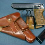 SOLD - WALTHER PPK....EARLY PRODUCTION FULL RIG WITH MINT EARLY AKAH HOLSTER......MINT!