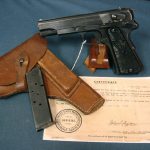 SOLD POLISH ViZ 35 RADOM PISTOL.....NAZI MID WAR 3 LEVER MINT....FULL RIG WITH CAPTURE PAPERS!