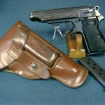 Sold - VERY SCARCE 1941 WALTHER PP PISTOL.....HIGH POLISH FINISH POLICE "EAGLE C" MARKED FULL RIG......SHARP!