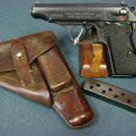 SOLD SCARCE WALTHER PP PISTOL WITH RARE DURALUMINUM FRAME....FULL WARTIME RIG...VERY SHARP!