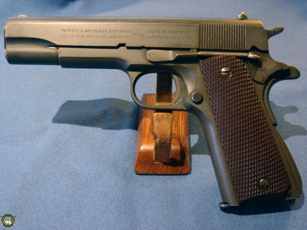 SOLD COLT 1911A1 MAY 1942 PRODUCTION WB CARTOUCHED MINTY - Pre98 Antiques