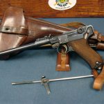 sold SCARCE 1918 DWM LP.08 ARTILLERY LUGER....MINT FULL RIG....MATCHING MAG AND STOCK!