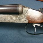 SOLD1952 ANTON SODIA FERLACH ENGRAVED 12 GAUGE DOUBLE SHOTGUN....HIGH QUALITY FULL ENGRAVED BOX LOCK