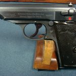 Sold WALTHER PP....RARE POLICE "EAGLE F" MARKED.....MILLED FINISH... WITH RARE BROWN GRIPS......MINT SHARP!
