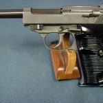 SOLD VERY SCARCE MAUSER MADE P.38 PISTOL WITH FN AC43 SLIDE......DUAL TONE....MINT CRISP!
