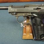 SOLD VERY SCARCE MAUSER MADE P.38 PISTOL WITH FN AC43 SLIDE......DUAL TONE....MINT!