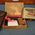 SOLD EARLY WALTHER PPK PISTOL...... 90 DEGREE SAFETY WITH ORIGINAL BOX AND HOLSTER......VET BRING BACK NICE!