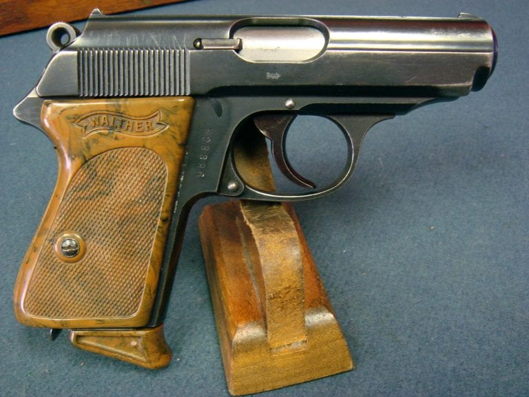 SOLD EARLY WALTHER PPK PISTOL...... 90 DEGREE SAFETY WITH ORIGINAL BOX ...