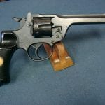 SOLD RARE RAF MARKED BRITISH 1937 ENFIELD NO2 MK1 REVOVLER...UN-MODIFIED WITH HAMMER SPUR....NICE!