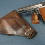 SOLD WW2 HUNGARIAN ARMY 37M FEMARU SERVICE PISTOL &  HOLSTER..........VERY NICE!
