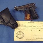 SOLD WW2 1934 BERETTA 1936 ARMY ISSUE WITH CAPTURE PAPERS