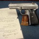 SOLD  GERMAN WW2 VERY LATE WAR fnh CODE Cz27 PISTOL........ALL PHOSPHATE FINISH.......MINT CRISP WITH CAPTURE PAPERS