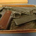 SOLD US WW2 ULTRA RARE... NEW IN THE ORIGINAL BOX.....ITHACA 1911A1 PISTOL...U.S. NAVY ISSUED MARCH, 1944