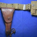 H-168 WW2 1911A1 Pistol Rig... Holster Marked SEARS 1942