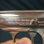 EXTREMELY RARE  LATE WAR WALTHER PPK PISTOL........LIGHTWEIGHT DURAL FRAME BRIGHT NICKEL FINISH.....STUNNING!!!