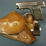 SOLD EXTREMELY SCARCE AND INCREDIBLY CUTE JAPANESE OFFICER ISSUE FN 1905 VEST POCKET PISTOL....FULL RIG IN TINY JAPANESE HOLSTER!!! AWWWW