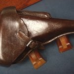 SOLD H-409 Mint Stunning 1937 Brown Hardshell German Army Luger Holster