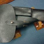 h-411 jkh4 coded (Carl Busse, Mainz) black pebble grain leather holster for the Nazi Hi Power pistol......mint