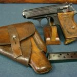 SOLD WALTHER PPK PISTOL.....1936 PRODUCTION FULL RIG WITH RARE AKAH FRONT MAG POUCH HOLSTER......NICE!