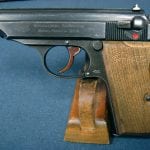 SOLD WALTHER PP VERY LATE 1944 PRODUCTION WAFFENAMTED WITH WOOD GRIPS...MINT!
