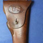 SOLD H-355...WW1 era Officers Private Purchase M1912 Swivel Hoplster for the Colt 1911....unit marked and named