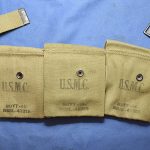 H-357 Ultra Rare 1944 USMC M1 Carbine Mag Pouch Belt & 5 Boyt USMC M1 Carbine Mag Pouches