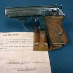 SOLD VERY SCARCE WALTHER PPK PISTOL...... TYPE 5 VARIANT SS ISSUE WITH MATCHING MAG & CAPTURE PAPERS.......STRAIGHT OUT OF THE WOODWORK!!!