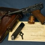 SOLD EXCEPTIONAL ULTRA RARE 1939 S/42 GERMAN ARMY LUGER....WITH 2 MATCHING MAGS.......NAZI POLICE ISSUE....MINT NEW 98%.......CAPTURE DOCS TOO!!!!!!