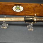 SOLD VERY SCARCE GERMAN WW2 ISSUED WW1 BUTCHER BLADE BAYONET WITH 1941 DATED FROG